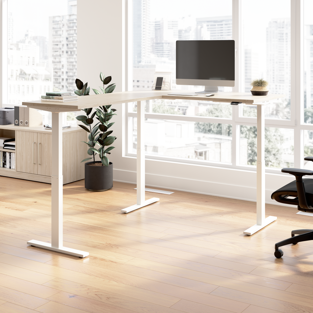 Move 60 Series 60W Height Adjustable L Shaped Standing Desk