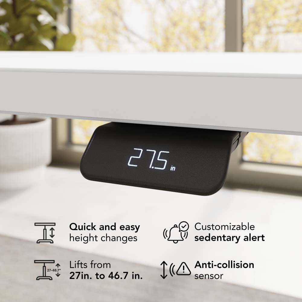 Stratus 72W x 30D Electric Height Adjustable Standing Desk with Drawers