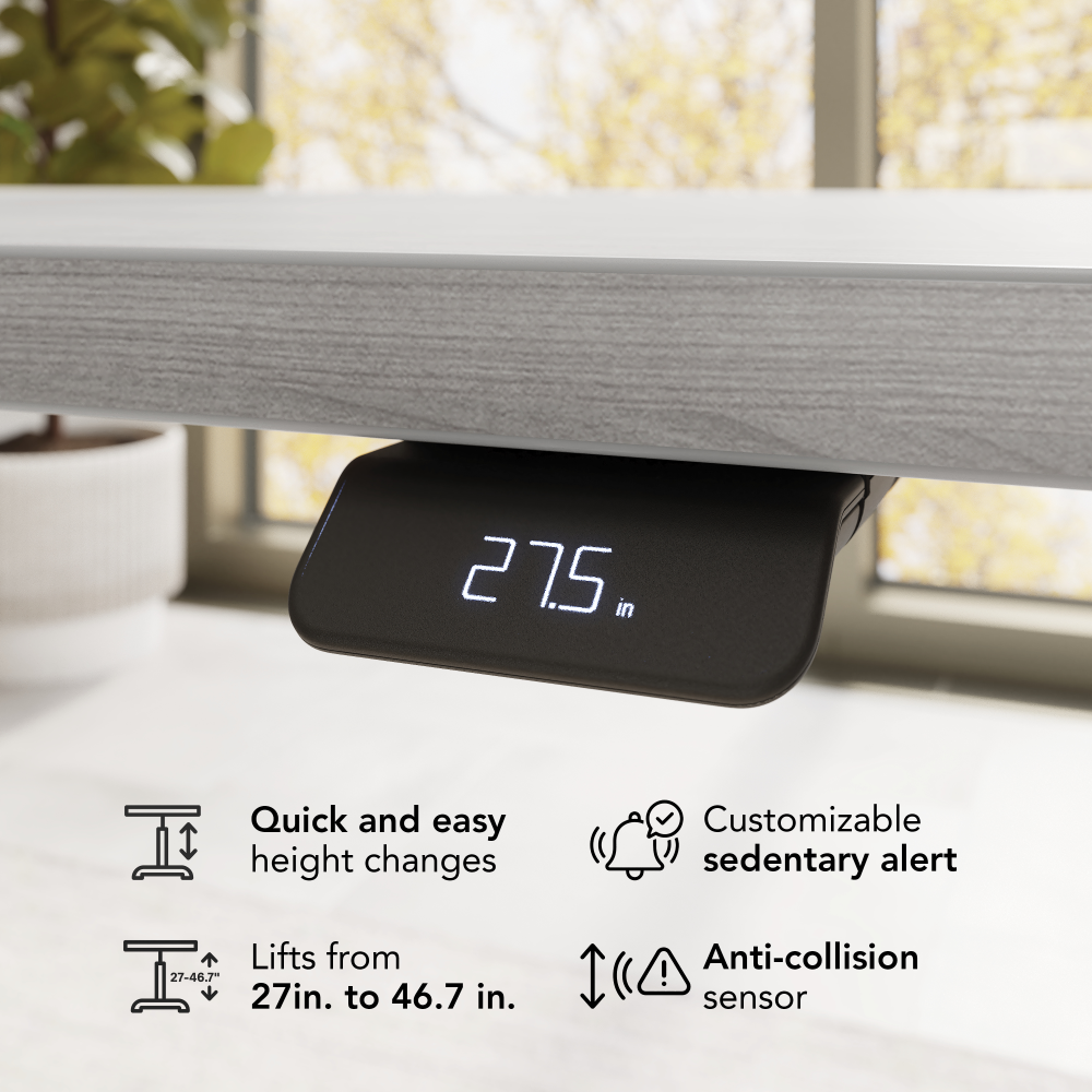 Stratus 72W x 30D Electric Height Adjustable Standing Desk with Drawers